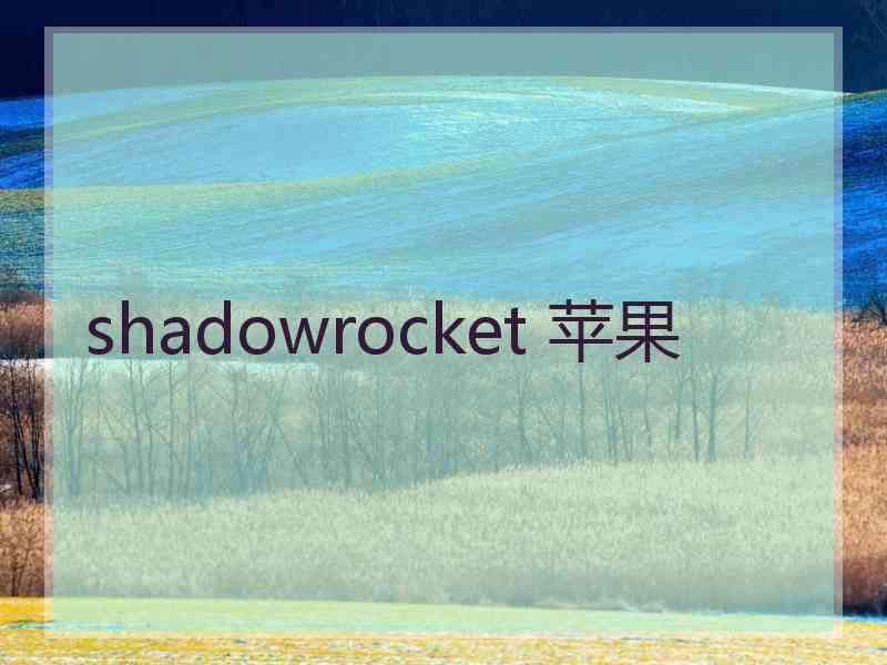 shadowrocket 苹果