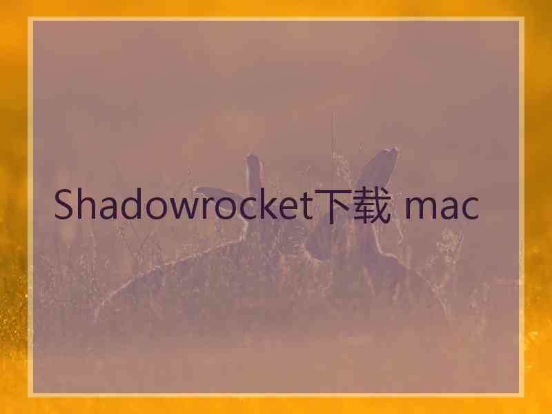 Shadowrocket下载 mac